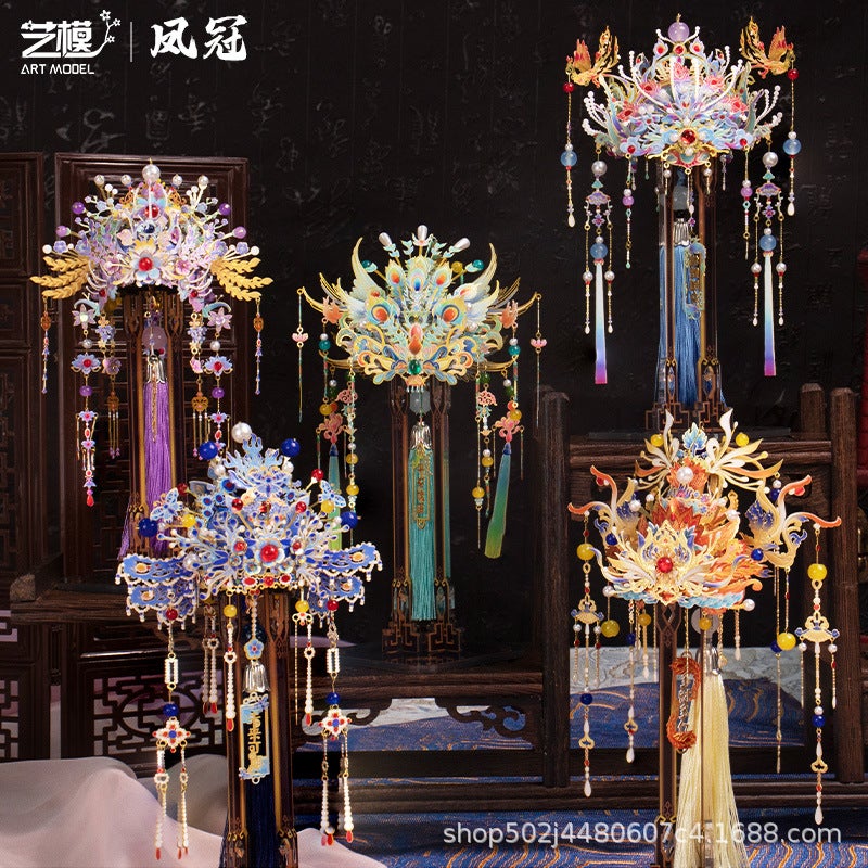 Art Model Phoenix Crown 3D Three-Dimensional Puzzle Metal Assembled Model Handmade Diy Material Gift Car Hanging Ornaments - Image 2